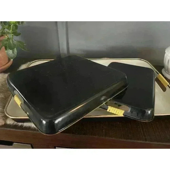 Christmas Lacquer Ware‎ serving Tray trio Holiday | rectangular laquered Japan - Picture 2 of 9